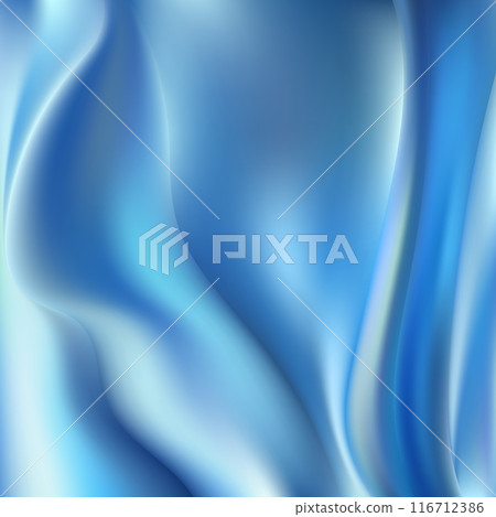 The texture of the crumpled fabric is light blue. Forming a pattern. Top view. eps 10 116712386