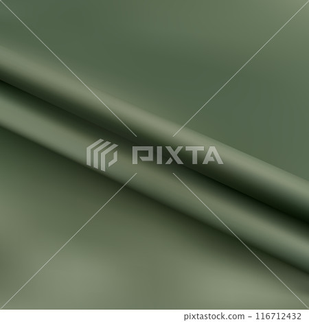 dark green wrinkled fabric cotton texture. eps 10 116712432