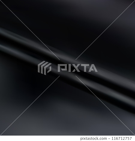 Before and after texture fabric ironing crinkle smooth black fabric Top view. eps 10 116712757