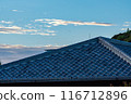 Tile roof and summer blue sky 116712896