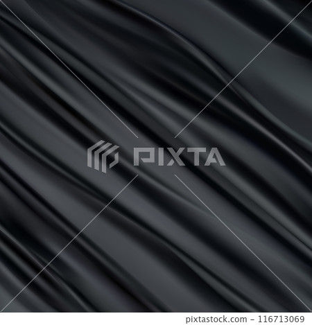 Black wrinkled fabric background, wall partition with elegant pattern. eps 10 Black wrinkled fabric background, wall partition with elegant pattern. eps 10 116713069