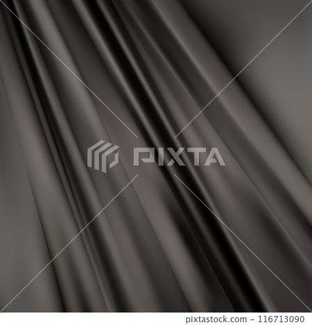 Black crumpled fabric. Fashion and style. Abstract background. eps 10 116713090