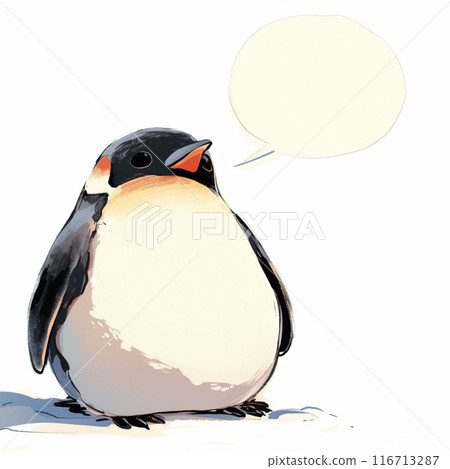 Penguin and speech bubble Penguin and speech bubble 116713287