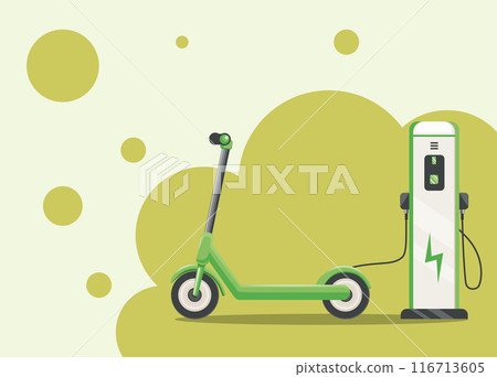 Electric kick scooter and charging station Electric kick scooter and charging station 116713605