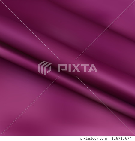 A piece of burgundy, violet, red cloth. Fabric texture for background and design works of art, beautiful wrinkled pattern of silk or linen. A crumpled piece of cloth. eps 10 116713674