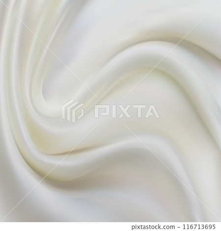 White fabric, cloth soft waves texture background. eps 10 116713695