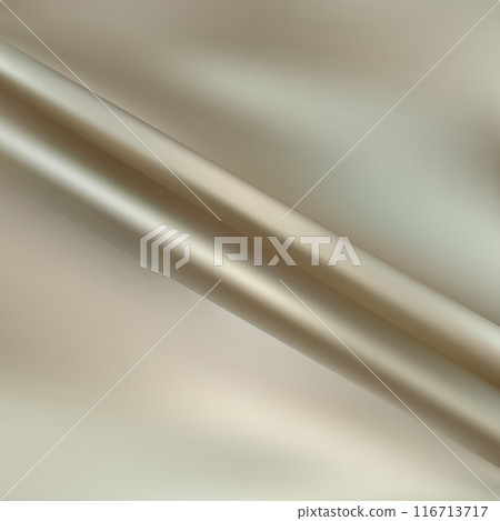 Close up picture of silk fabric with wavy holds in grey color for fashion photography to show fabric shade. Textured background of soft satin for fashion clothes. Palette of light gray shade. eps 10 Close up picture of silk fabric with wavy holds in grey color for fashion photography to show fabric shade. Textured background of soft satin for fashion clothes. Palette of light gray shade. eps 10 116713717
