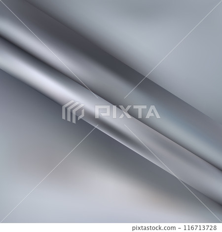 Gray white fabric background with waves close, interesting wavy background, top view of waves on fabric, soft wrinkled matte fabric, shadow fabric. eps 10 116713728