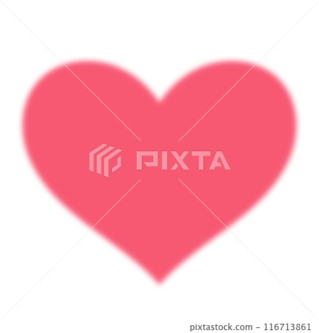 Illustration of blurred red heart png for Valentine's Day, cute patches, shirt print, love sign, heart symbol, decoration, plush toy, kid doll, standee, poster, sticker, post card, February element 116713861