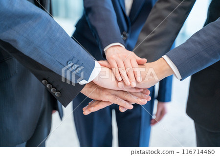 合作的商人的手 116714460