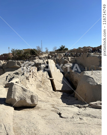 Unfinished obelisk in the Aswan quarry 116714749
