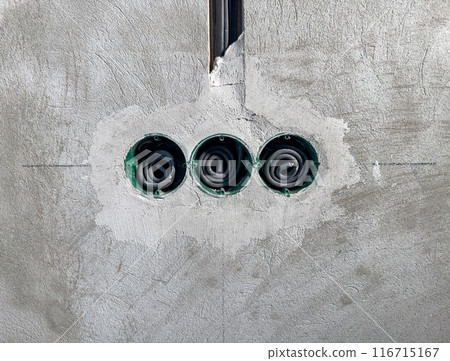 Holes and wires for wall sockets, restoration and repair process Holes and wires for wall sockets, restoration and repair process 116715167