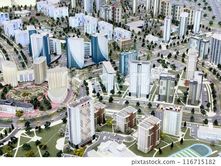 "Detailed architectural views of modern urban housing and residential areas, featuring cityscapes, "Detailed architectural views of modern urban housing and residential areas, featuring cityscapes, 116715182