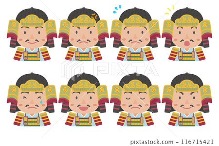 Samurai with various expressions 116715421