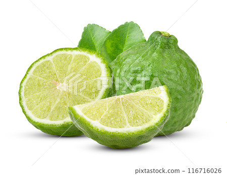 Half bergamot isolated on white background 116716026