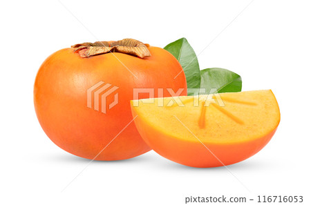 persimmon isolated on white background persimmon isolated on white background 116716053