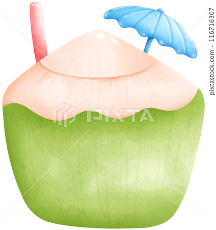 Coconut water in balls 116716307
