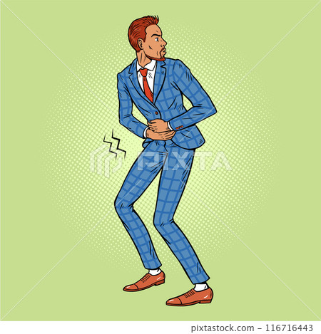 Young man with abdominal pain Young man with abdominal pain 116716443