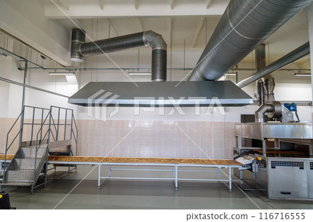 Internal air duct at the enterprise in the shop 116716555