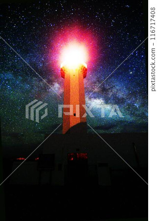 East Hennazaki Lighthouse / Milky Way Silver 116717408