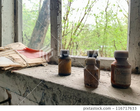 Abandoned Chernobyl village Abandoned Chernobyl village 116717633