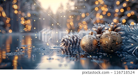 Frosted Ornaments On A Snowy Evening Frosted Ornaments On A Snowy Evening 116718524