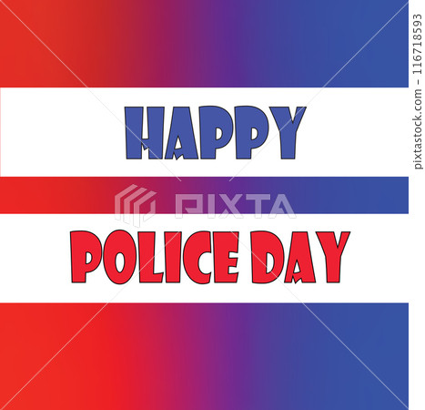 International Police Day Vector Illustration 116718593