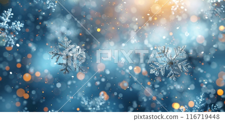 Snowflakes On Blue Background 116719448