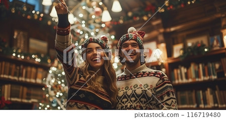 Couple Celebrating Christmas 116719480