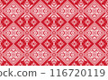 Geometric ethnic pixel pattern. vector design for clothing, fabric, background, wallpaper, wrapping, batik. Knitwear, Embroidery style. Aztec geometric art ornament print. 116720119