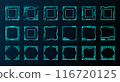 18 square frame hud future modern vector design for sci-fi game design user interface. 116720125