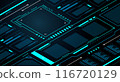 Frame isometric digital display technology futuristic hud vector design for digital media.	 116720129