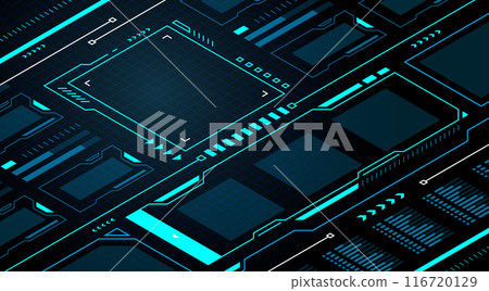 Frame isometric digital display technology futuristic hud vector design for digital media. Frame isometric digital display technology futuristic hud vector design for digital media. 116720129