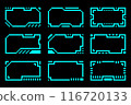 Frame abstract geometric shape modern futuristic hud technology vector design	 116720133