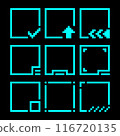 Frame abstract geometric shape modern futuristic hud technology vector design 116720135