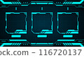 Game ui abstract interface frame hud technology vector design for digital business.	 116720137
