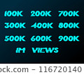 Number of views in digital media vector design for media business .	 116720140