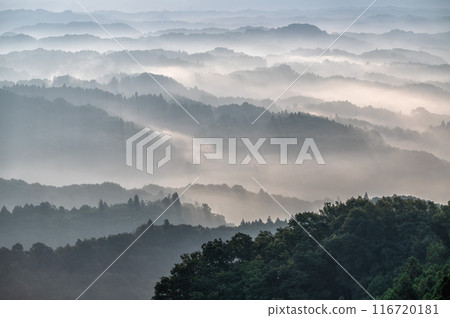 Hitachiomiya City, Ibaraki Prefecture Sannosan Nature Park Mountains floating in a sea of clouds Hitachiomiya City, Ibaraki Prefecture Sannosan Nature Park Mountains floating in a sea of clouds 116720181