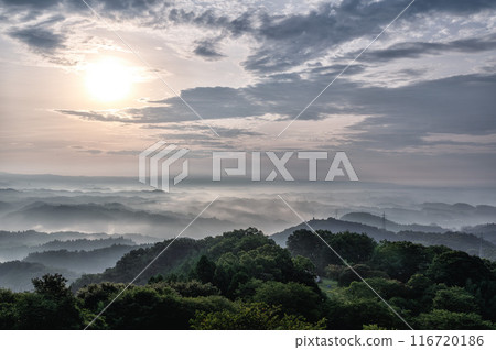 Hitachiomiya City, Ibaraki Prefecture Sannosan Nature Park Mountains floating in a sea of clouds Hitachiomiya City, Ibaraki Prefecture Sannosan Nature Park Mountains floating in a sea of clouds 116720186