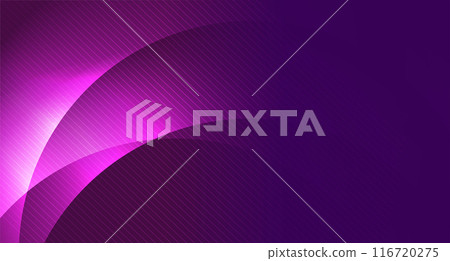 Purple glowing neon waves with minimal lines abstract background 116720275