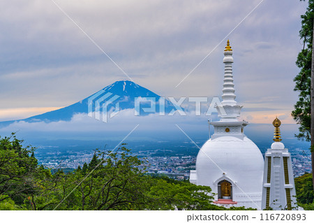 [靜岡縣] 夏季黃昏的富士佛塔和富士山 116720893