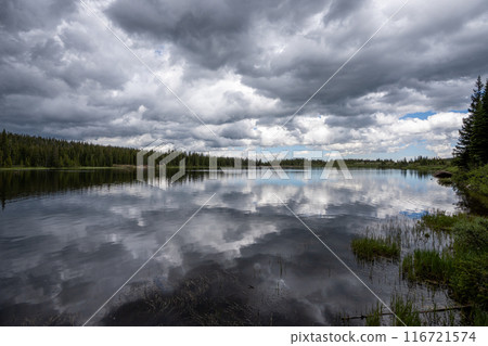 Summer storm clouds gathering over Brainard Lake, Colorado. Summer storm clouds gathering over Brainard Lake, Colorado. 116721574
