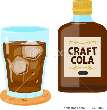 Craft cola syrup in a bottle 116721862