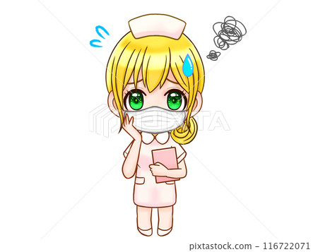 戴著口罩的可愛護士赤壁人物插畫素材3 戴著口罩的可愛護士赤壁人物插畫素材3 116722071