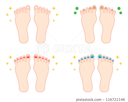 美麗的腳趾甲和腳插畫素材集 美麗的腳趾甲和腳插畫素材集 116722146