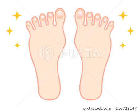 健康美麗的腳趾甲插畫素材 116722147