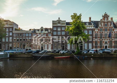 Scenery of Leidsegracht, a canal located in Amsterdam, Dutch, the Netherlands Scenery of Leidsegracht, a canal located in Amsterdam, Dutch, the Netherlands 116722254