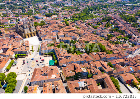Aerial view on the city Auch.  116722813