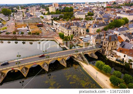 Aerial view of french city Vierzon Aerial view of french city Vierzon 116722880