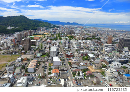 [香川縣] 從香川縣政府（香川大學）看到的高松市區 116723285